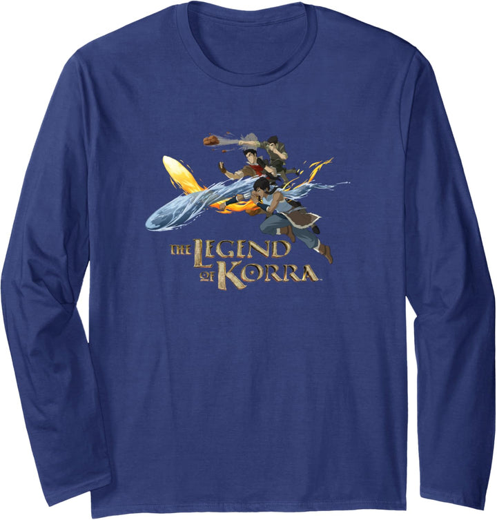 The Legend of Korra Avatar Element Benders Pose Langarmshirt