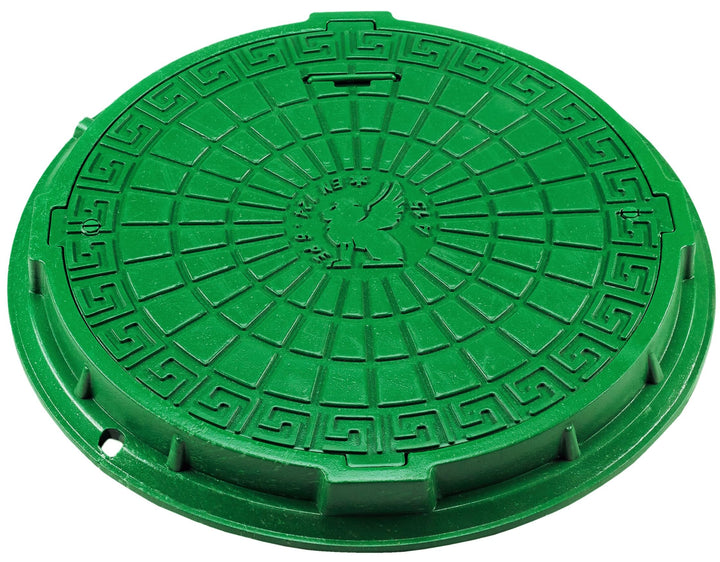 BABYLONPLAST Schachtabdeckung, Kanaldeckel DN600/750, Deckel Kunststoff Schachtdeckel A15, mit Siche