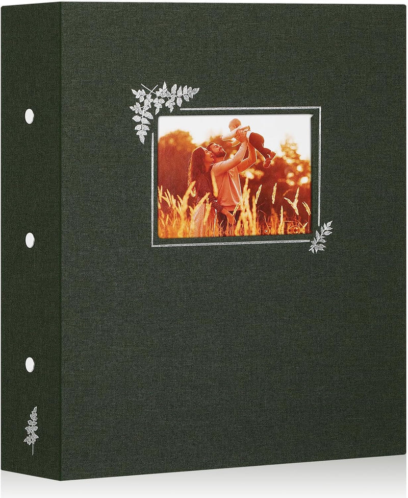 Lanpn Fotoalbum 11,5x15 11x15 600 Taschen, Grosses Leinen Einstecken Einsteckalbum für Vertikale und