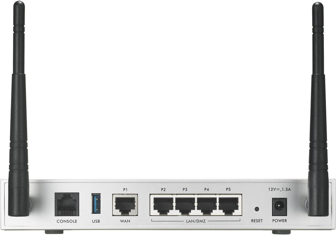 Zyxel ZWUSG20W ZyWALL 802.11N Drahtlose Internet-Sicherheits-Firewall, silberfarben, ZWUSG20W