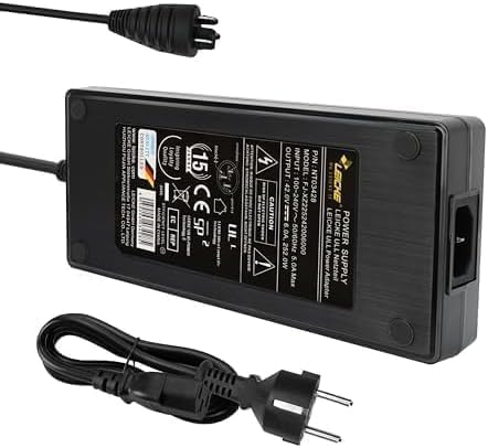 LEICKE E-Bike Schnellladegerät 36V / 42V 6A – DC Ladegerät mit ovalem Stecker – kompatibel mit Bosch