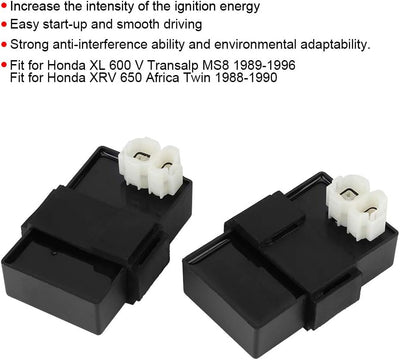 CDI-Modul, 2 Stück ABS CDI-Zündung, CDI-Box-Zündung, Passend für XL 600 V Transalp MS8 1989–1996 und