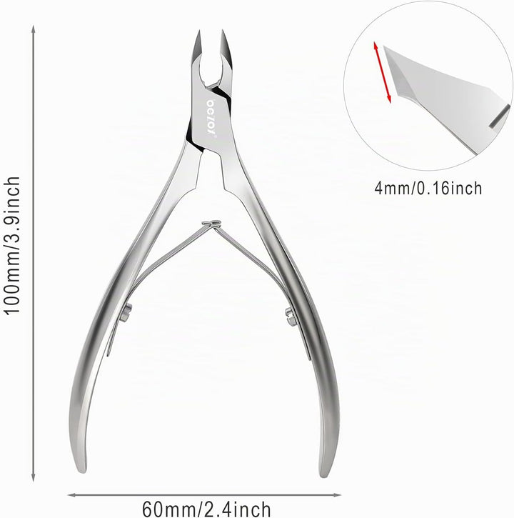 BEZOX Nagelhautzange mit ultrakleiner 4-mm-Klaue – professioneller Nagelhautschneider mit hochdichte
