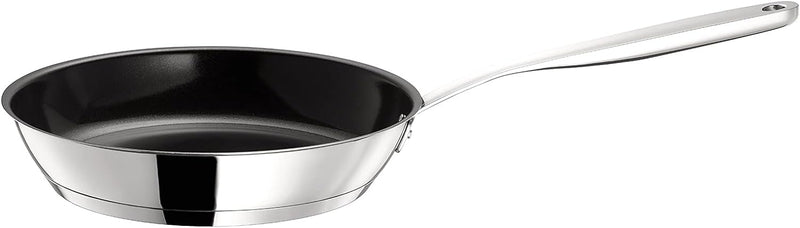 Fiskars 1023759 Bratpfanne, Edelstahl, Grau, 24 cm , 48x25.5x6 cm