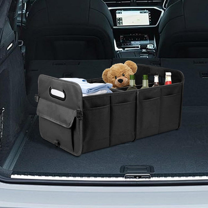 Oxford Cloth Vehicle Storage Bag with Handle, Sturdy Trunk Storages Organizer, Folding Vehicle Trunk