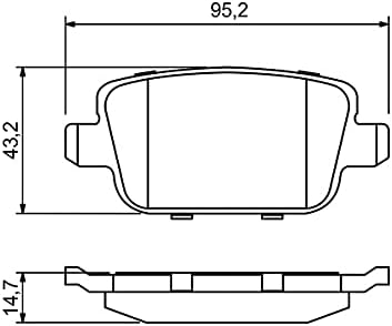 Bosch BP1119 Bremsbeläge - Hinterachse - ECE-R90 Zertifizierung - vier Bremsbeläge pro Set