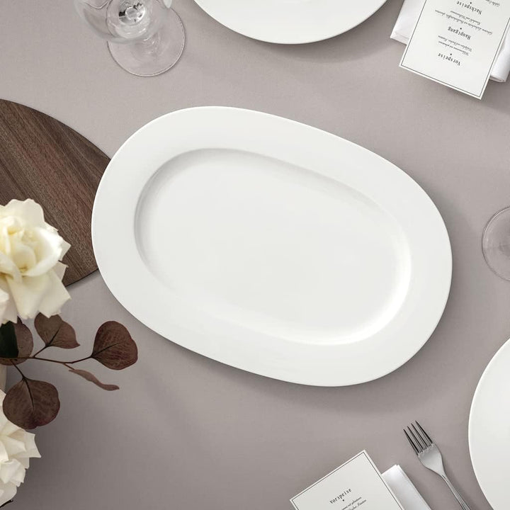 Villeroy &amp; Boch - Royal ovale Platte, grosse Servierplatte aus hochwertigem Premium Bone Porzellan,