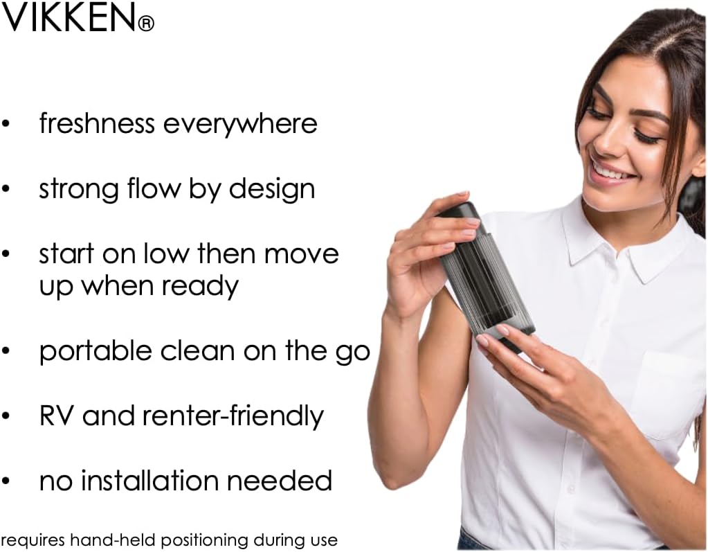 VIKKEN® Reise-Bidet, USB-Typ-C, elektrisch, wiederaufladbar, mobil, ultrastark, Wasserspray, persönl