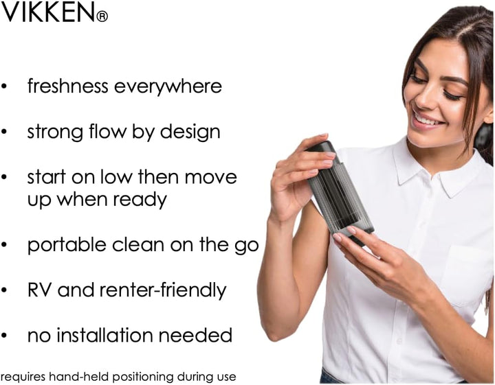 VIKKEN® Reise-Bidet, USB-Typ-C, elektrisch, wiederaufladbar, mobil, ultrastark, Wasserspray, persönl