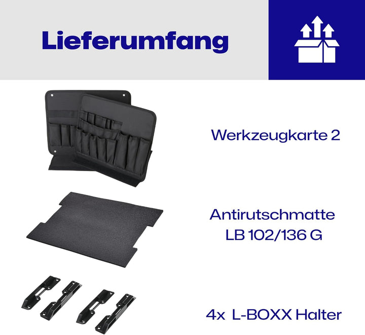 L-BOXX Sortimo Werkzeugkarte und Antirutschmatte inkl. L-BOXX Halter WK2, WK2