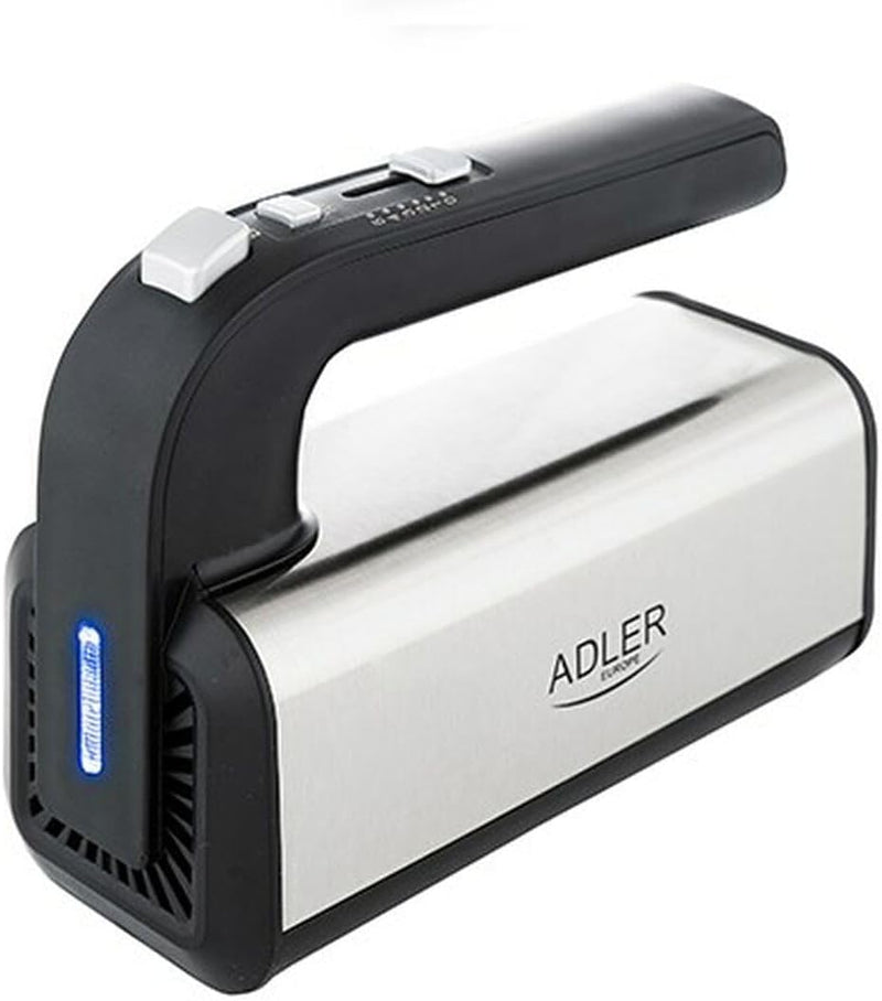 ADLER AD 4225 INOX Handmixer, 800 W, Küchenmaschine, Mixer mit 3 Funktionen, Handrührgerät, Handrühr