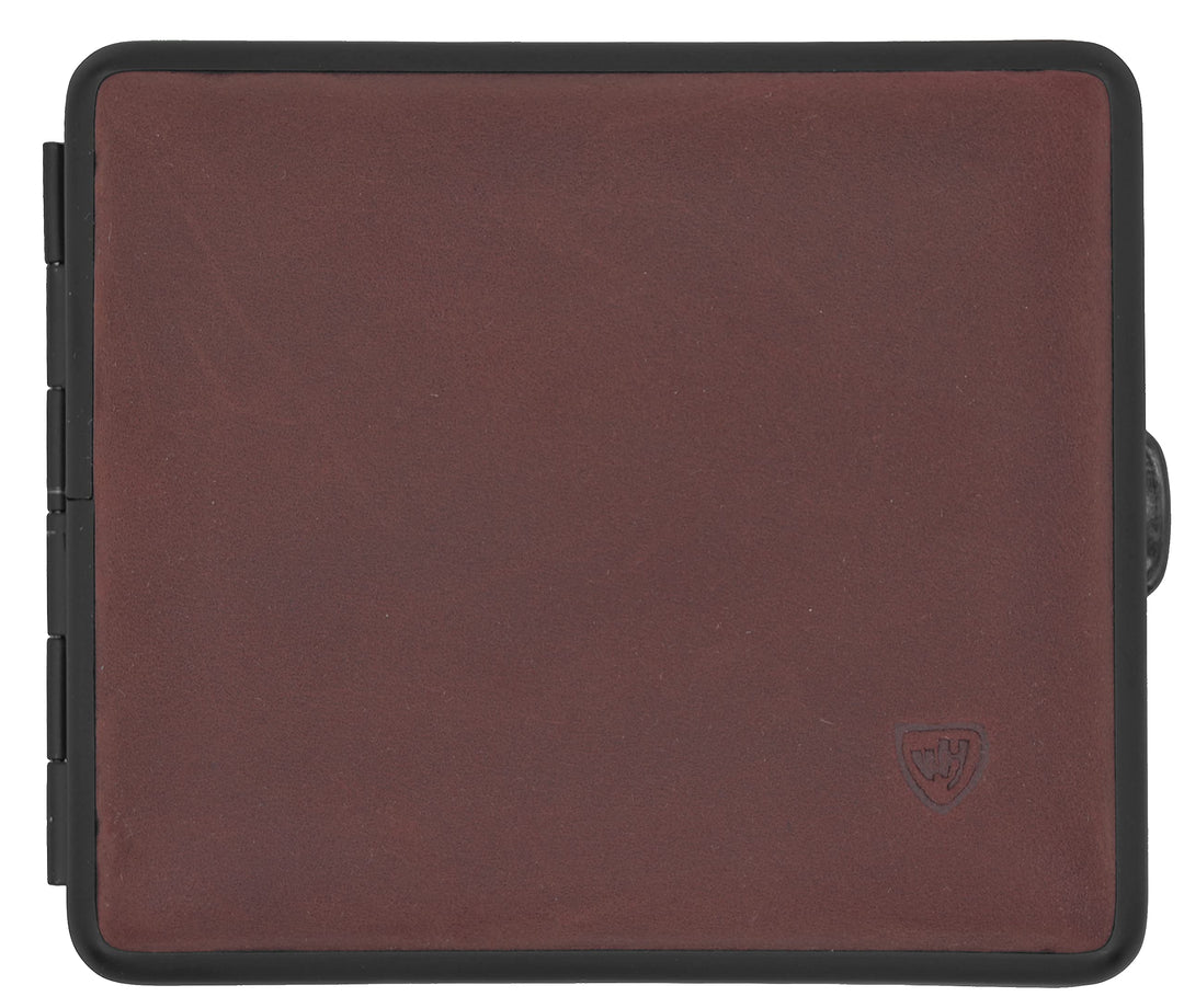 Zigarettenetui Echtleder, Handmade in Germany, Bordeauxrot, 85mm - Etui, Zigarettenbox, Bordeaux