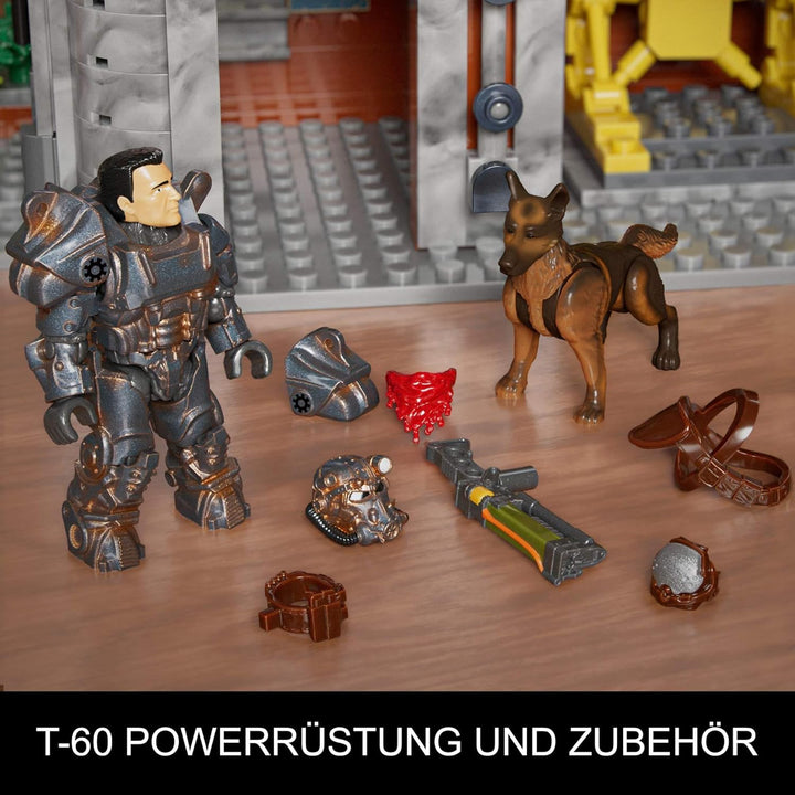 MEGA Fallout Actionfiguren Bauspielzeuge, Red-Rocket-Raststätte mit 824 Teilen, 2 beweglichen Charak