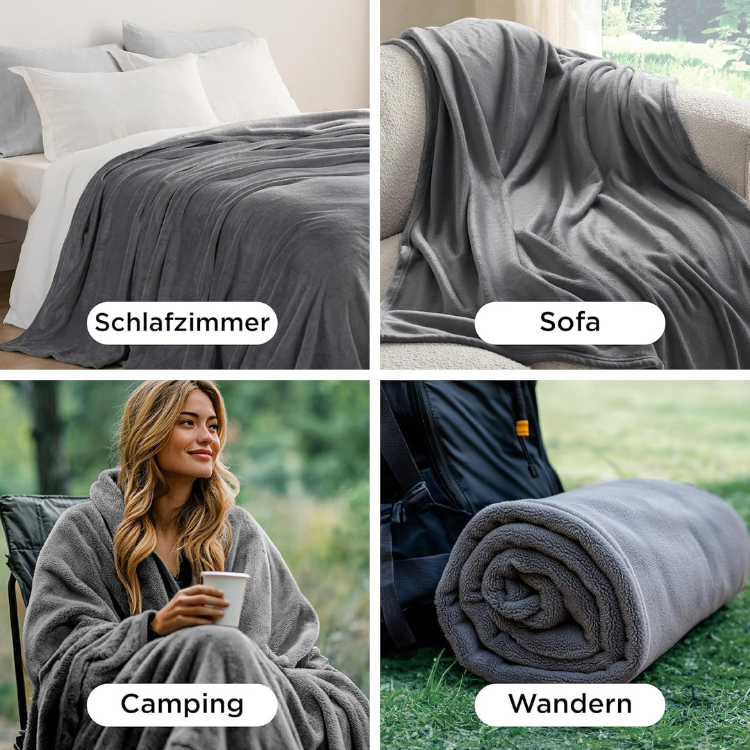 BEDSURE Flauschig Fleecedecke - Wohndecke Warm Winter Weich, Sofadecke XXL, Decke Couch Blanket, Gro