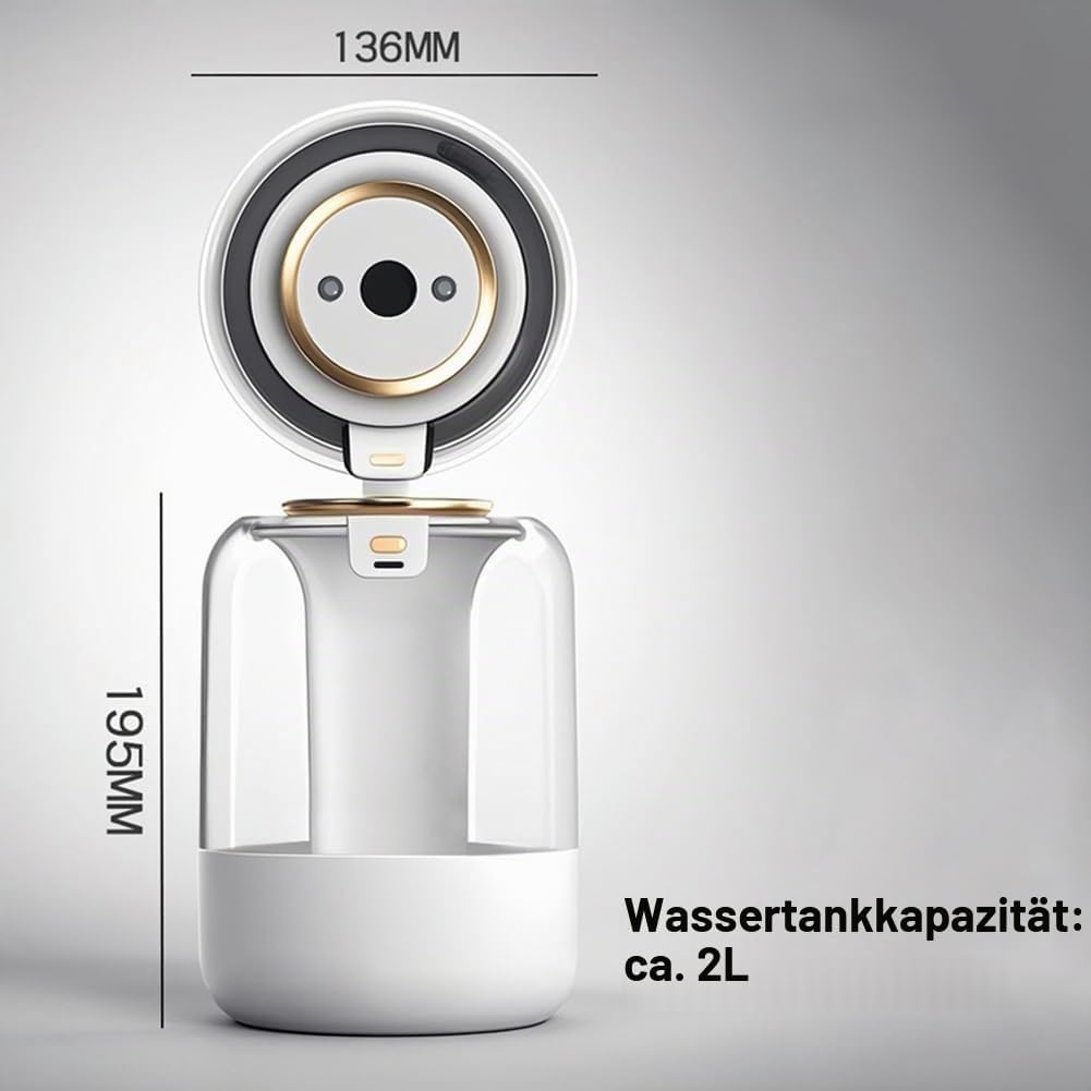 Luftbefeuchter Schlafzimmer Top-Fill Humidifier - 2L 360° Doppeldüse Raumbefeuchter mit 7 Farben Nac