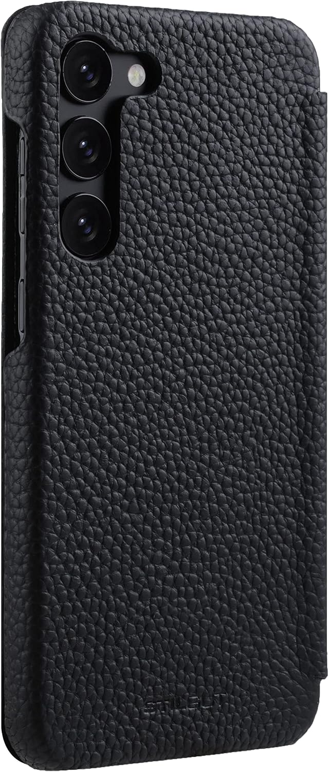 STILGUT Book Case kompatibel mit Samsung Galaxy S23 Plus Hülle aus Leder, Lederhülle, Klapphülle, Ha