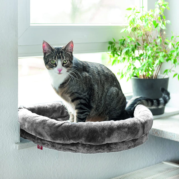 CanadianCat Company | LOVESEAT Katzen Fensterliege - Hängebett für Katzen mit weicher Polsterung für