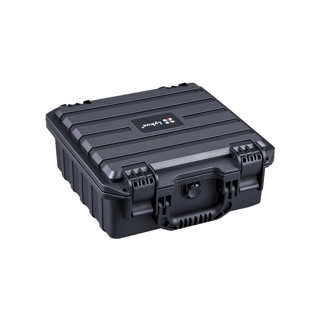 Lykus HC-2821 Wasserdicht Koffer mit anpassbar Rasterschaumstoff, Innengrösse 28x26,2x12 cm, Geeigne