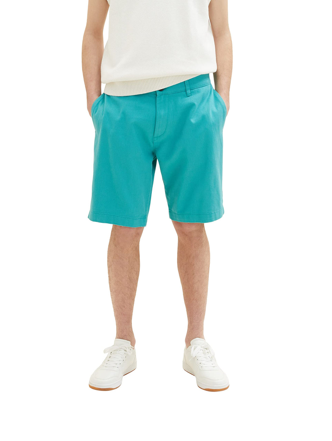 TOM TAILOR Denim Herren Regular Fit Chino Shorts L 31044 - Deep Turquoise, L 31044 - Deep Turquoise