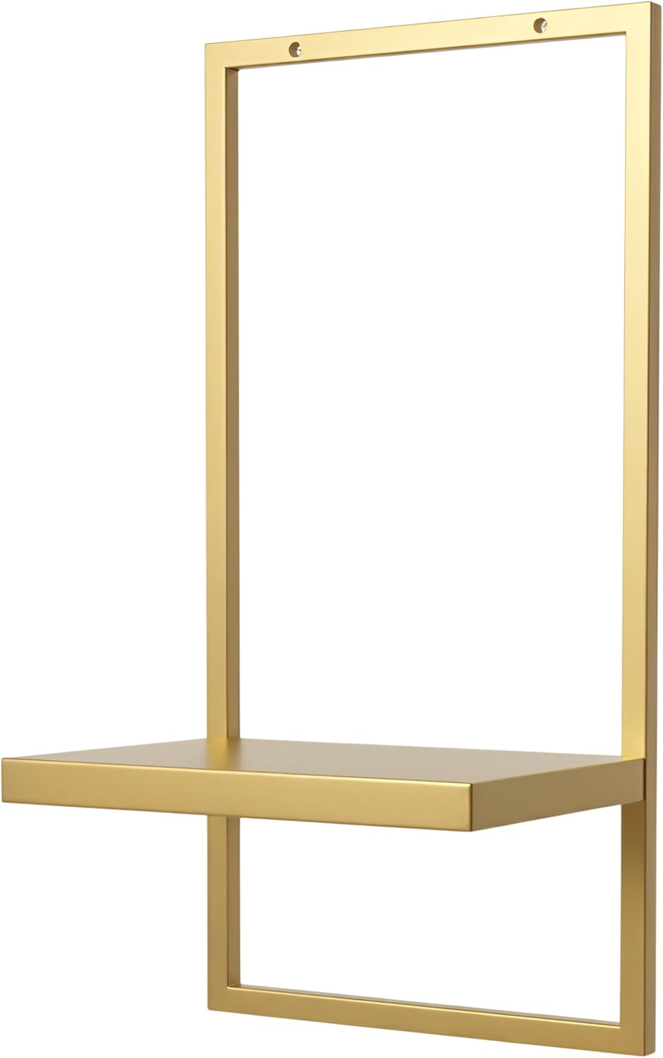 UNO RIPIANI Metall-Wandregal – Wandboard zur Wandmontage, pulverbeschichtet, modern, 20×21×40 cm, Ab