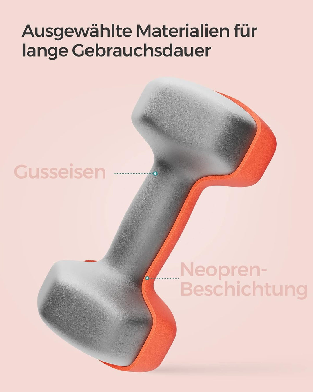 SONGMICS Hanteln, 2er Set, Hantelset, Kurzhanteln, Hexagon, Neopren-Beschichtung, Krafttraining, Wor
