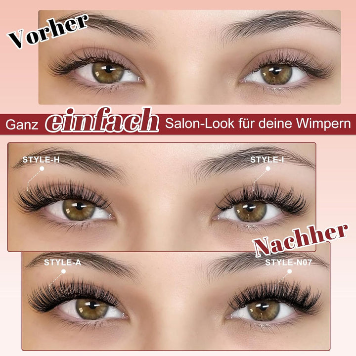 Higu clace Magnetische Wimpern,Magnet Wimpern Ohne Eyeliner,Magnetische Wimpern mit Applikator, Kein