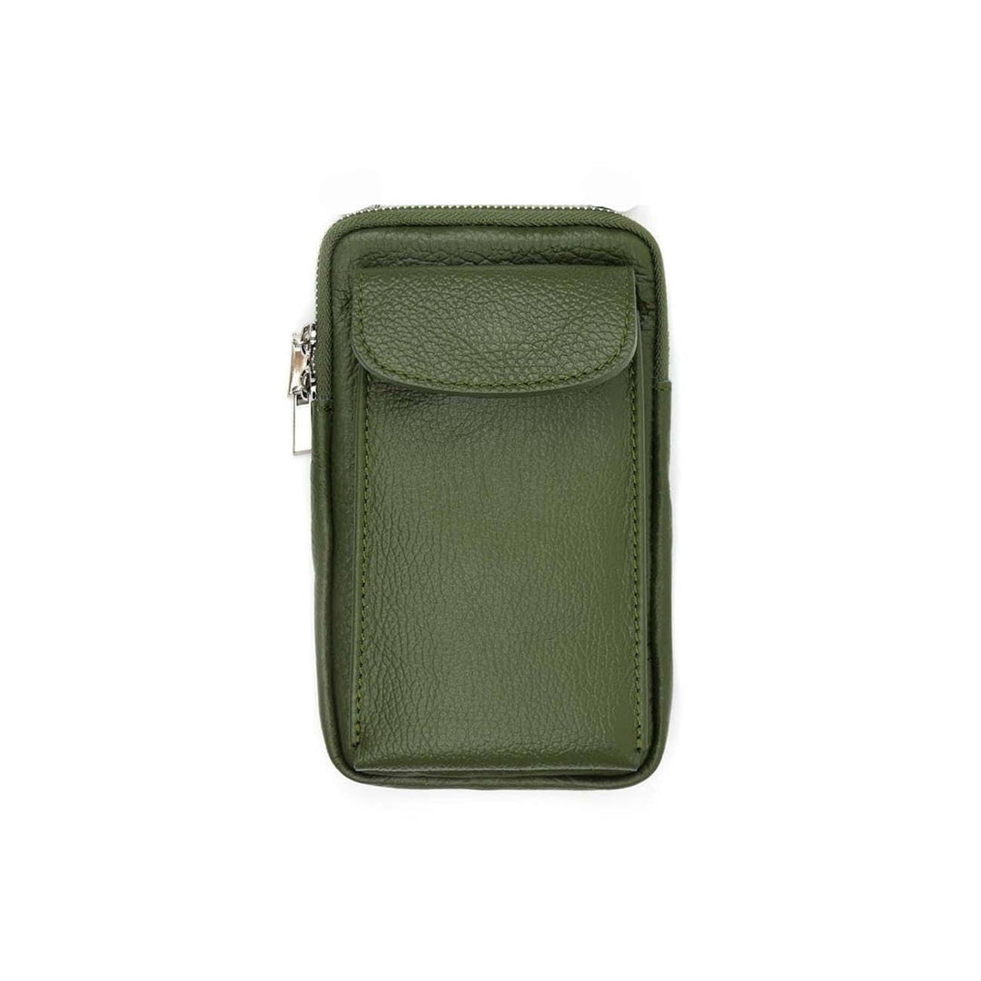 OBC Made in Italy Damen Leder Tasche Handytasche Umhängetasche Geldbörse Schultertasche Brieftasche