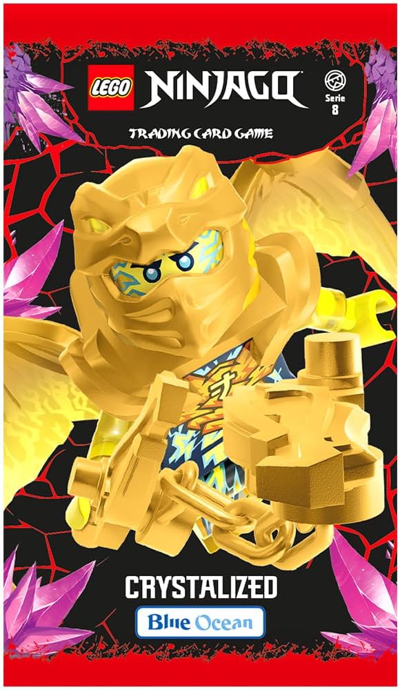 Bundle mit Blue Ocean LEGO Ninjago Serie 8 Trading Cards - 1 Leere Sammelmappe + 20 Booster + Exklus