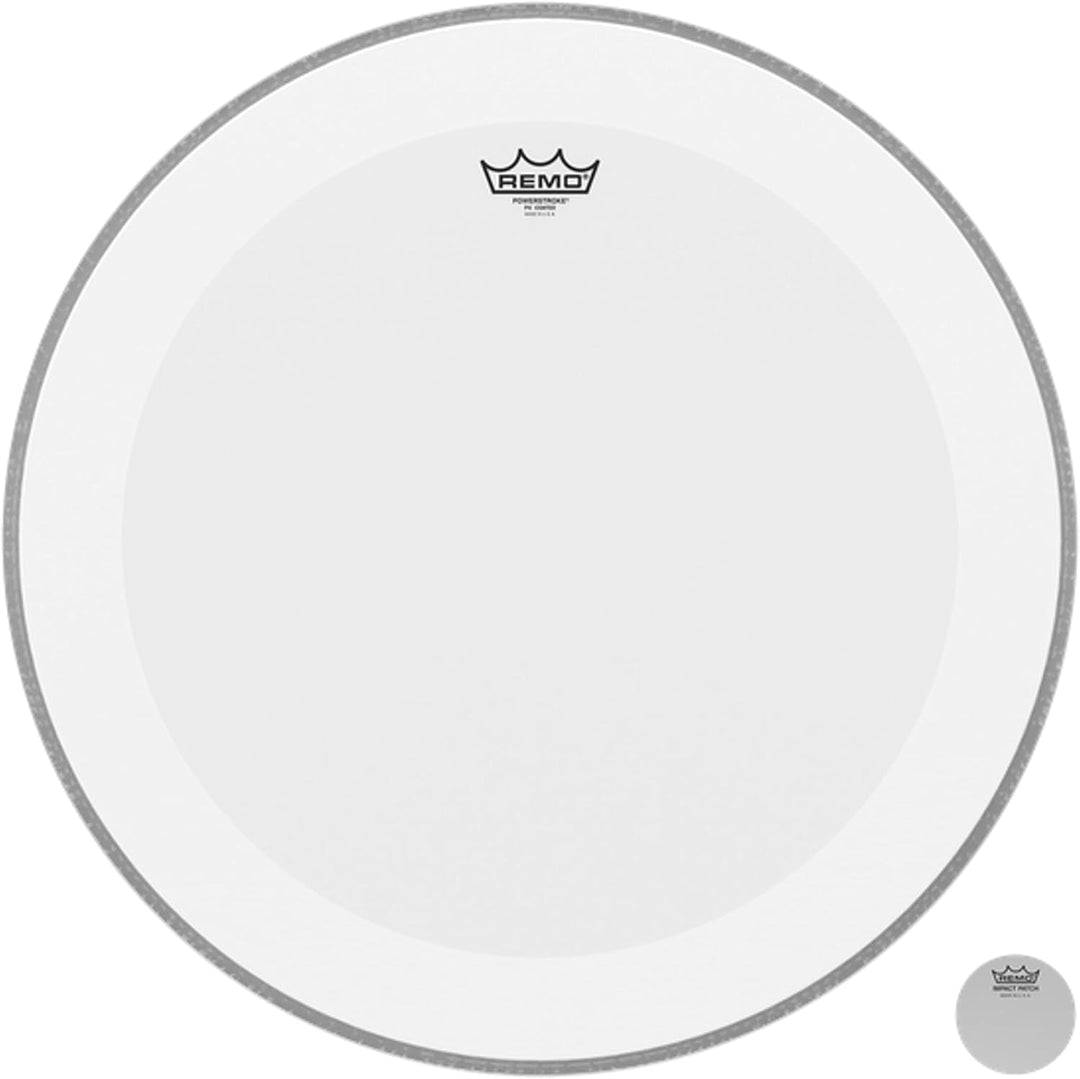 Remo Schlagzeugfell Powerstroke 4 Weiss aufgeraut Bassdrum 20" P4-1120-C2