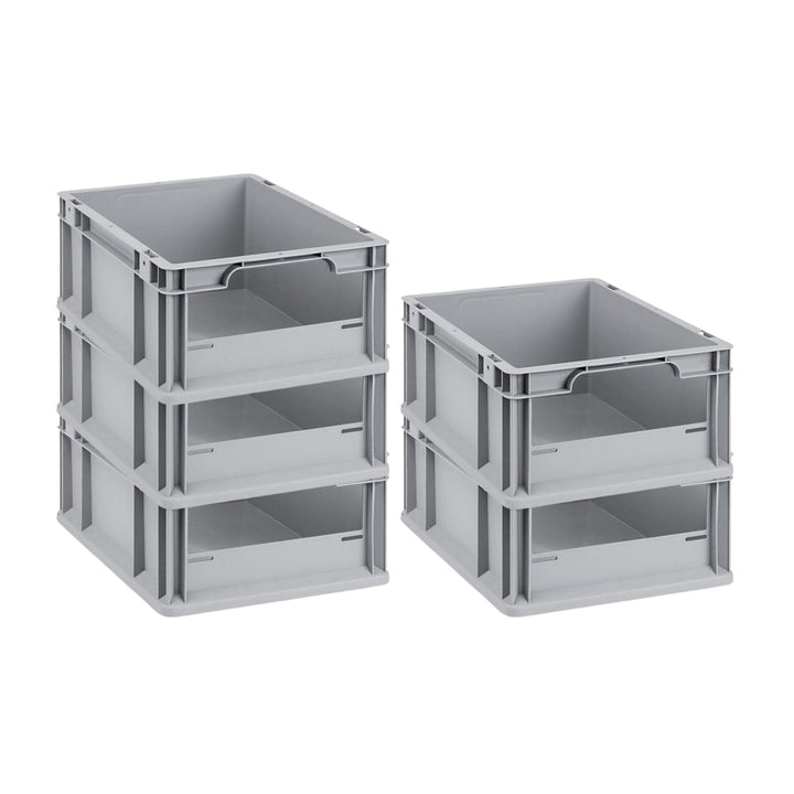 SparSet 5x Eurobox NextGen Insight | HxBxT 17x30x40cm | 16 Liter | Front offen | Eurobehälter, Trans