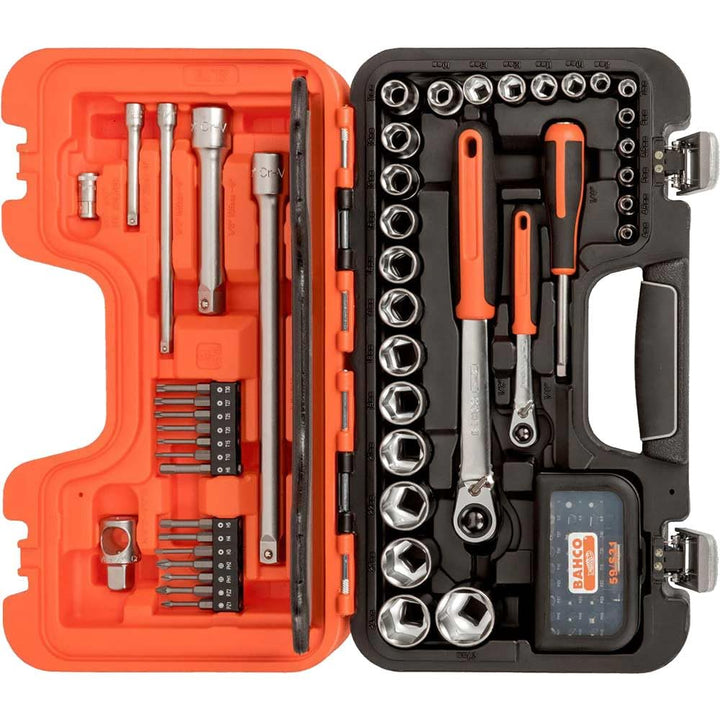 BAHCO BAHSL79 SL79 Juego Vasos 1/4" Y 1/2", Naranja