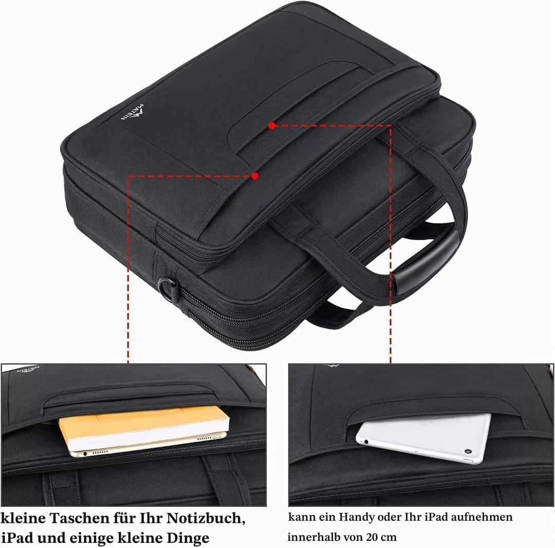 MATEIN Laptoptasche 15,6 Zoll, Laptop Tasche Aktentasche Herren Notebook, Computer Tasche Multifunkt