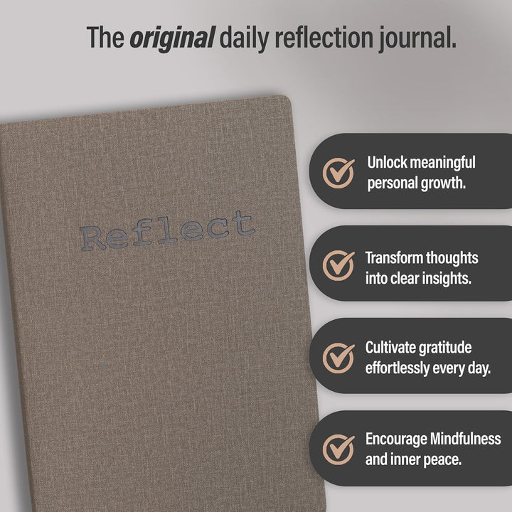 MindPanda | Reflect Journal - Geführtes Journal für Anfänger - Schreibanregungen für tägliche Reflex
