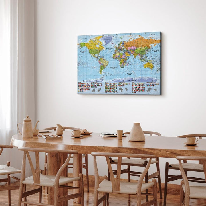 B&amp;D XXL - Akustikbild englische Weltkarte Bilder Akustikschaum Hochleistungsschallabsorber Schallsch