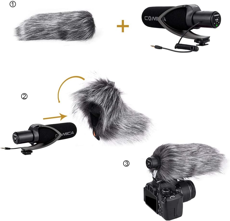 COMICA CVM-V30 PRO Kamera Mikrofon, Professionelles Super-Kardioid Kondensor Shotgun Video Mikrofon