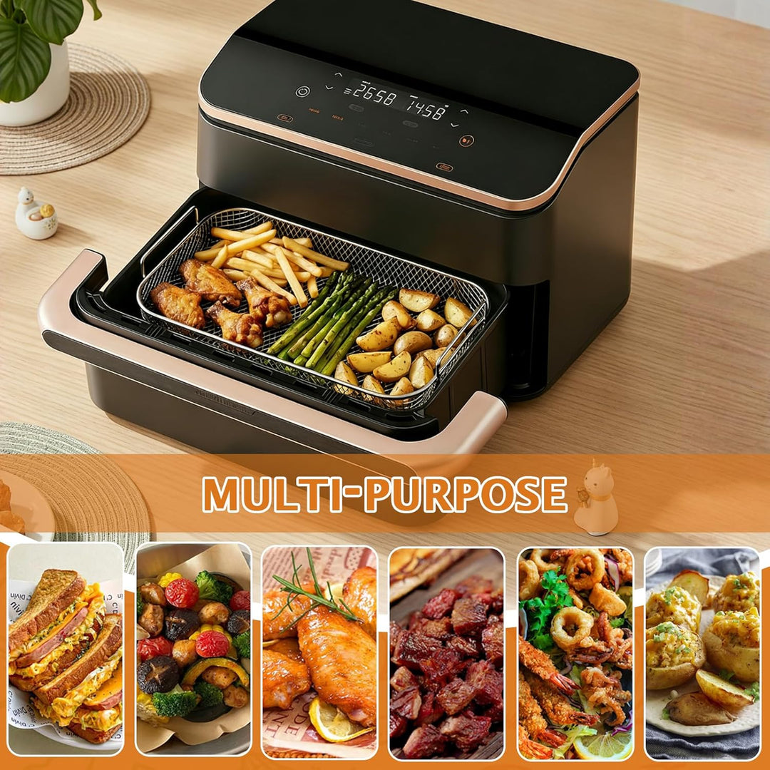 Heissluftfritteuse Zubehör Stapelbar For Ninja AF500EU, Airfryer Gitter Kompatibel Mit COSORI Dual B