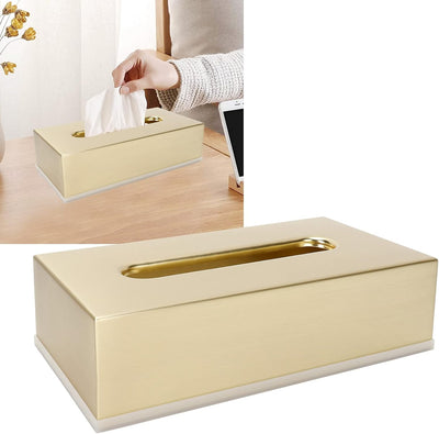 Fdit Gold Edelstahl Tissue Box, Dekorative Metall Tissue Halter Abdeckung Serviettenspender für Wohn