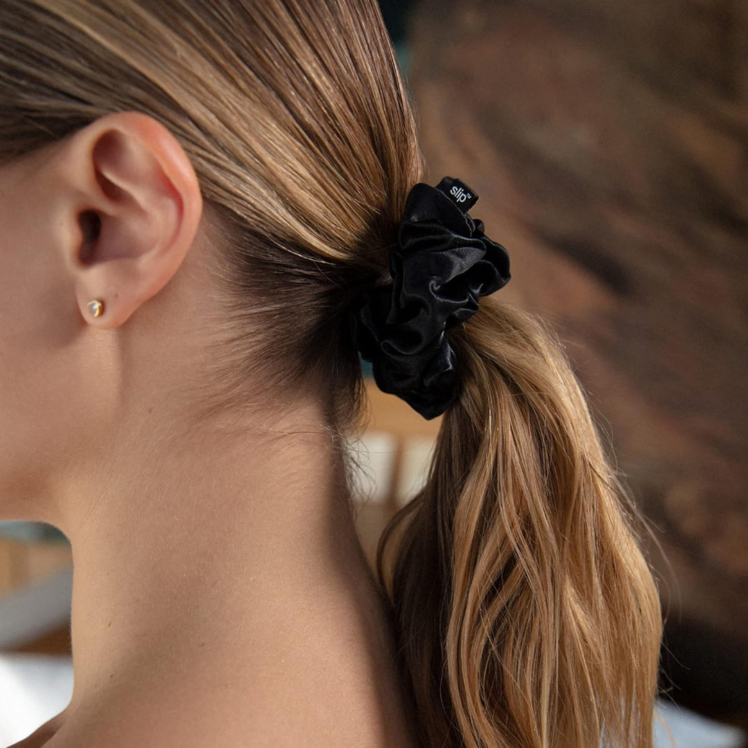 Slip Silk Grosse Scrunchies aus Seide - haarschonende Haargummis gegen Haarbruch - aus 100% Maulbeer