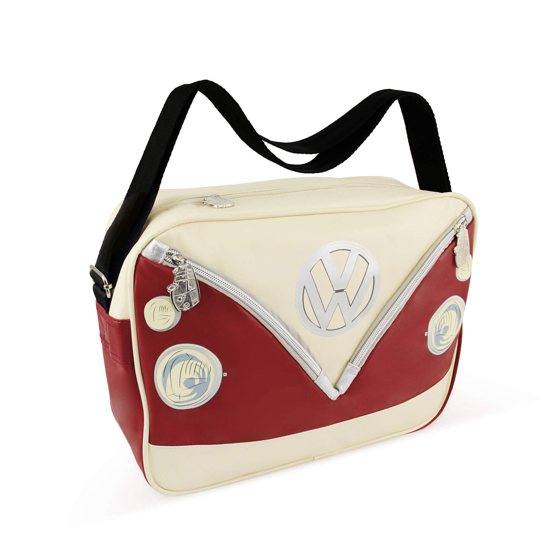 BRISA VW Collection - Volkswagen Schulter-Umhänge-Reise-Tasche-Freizeit-Bag mit VW T1 Bulli Bus Moti