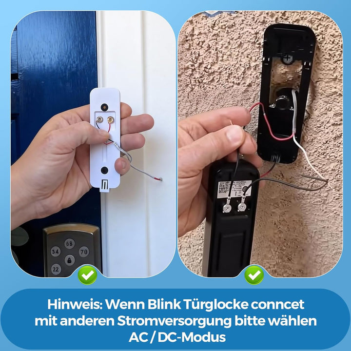 Funksignal Weiterleitung, Speziell für Blink Doorbell, Funkklingel Set, Nur für den Fest Verkabelten