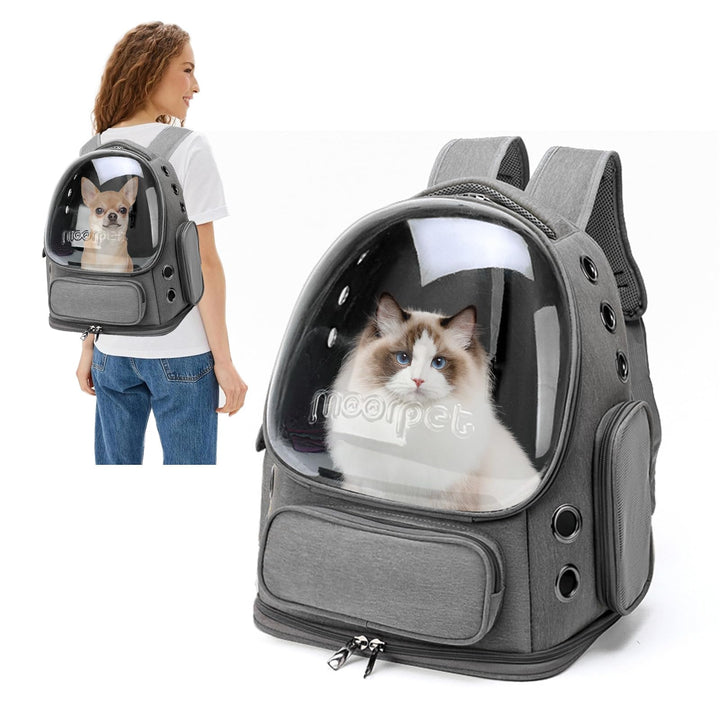 PETCUTE Haustier Rucksack,Tragbar Raumkapsel Hunde Katzen Rucksack mit Herausnehmbarer Matte,Atmungs