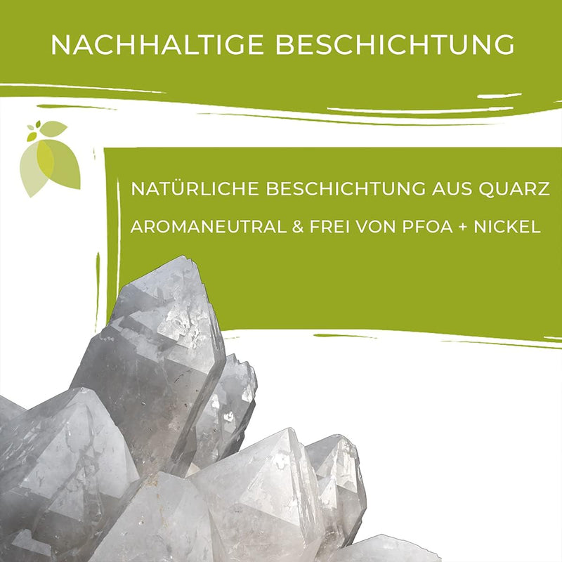 Berndes 013365 Servierpfanne Starter Alu Induction b.nature, kratzfeste Beschichtung aus Quarz, mit