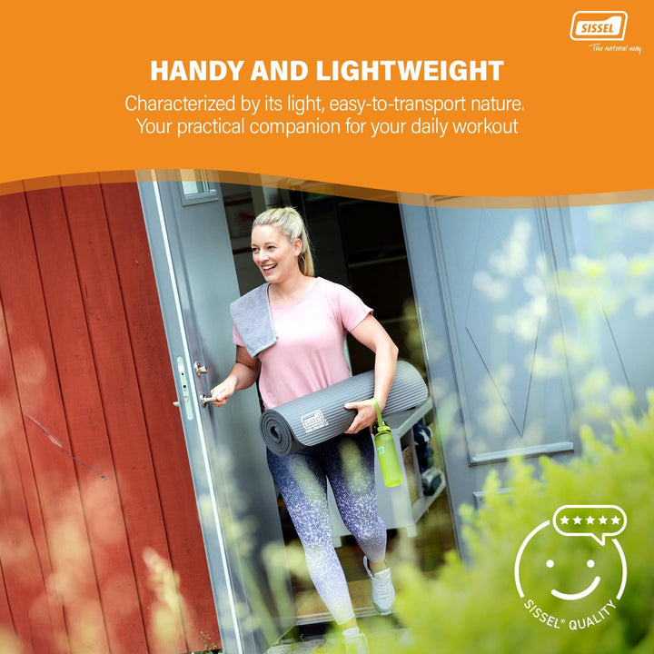 SISSEL® Gymnastikmatte 1,5cm | Hautfreundlich & Rutschfest | Optimale Dämpfung | Leicht Einrollbar |