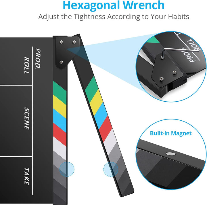 Kinematographische Film Clapper, Acryl Trockene Schindel Acryl Kunststoff Film Ciak, Multicolor CF04