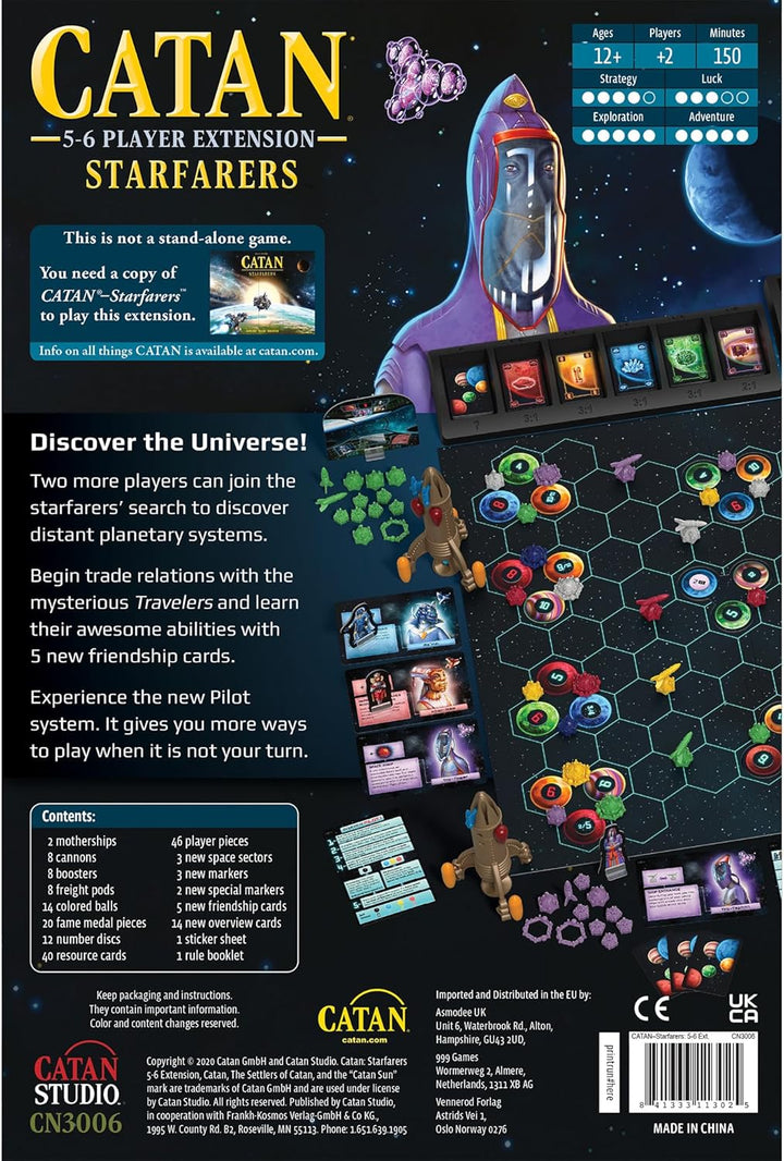 CATAN, Catan Starfarers 5 & 6 Player, Board Game Extension, Ages 14+, 3-6 Players, 120 Minutes Minut