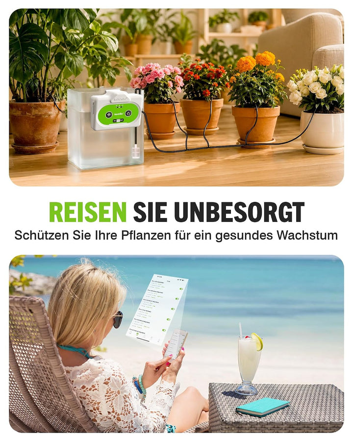 RAINPOINT Automatisches Bewässerungssystem WiFi, APP-Fernbedienung Bewässerung Zimmerpflanzen für Ba