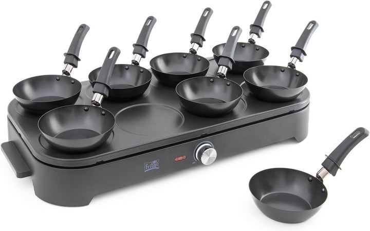FRITEL Gourmet Wok Pancake GWP 2560 – Wok-Set/Pfannkuchenmaker – Party-Set – 1500 W – 8 x 15 cm – 1