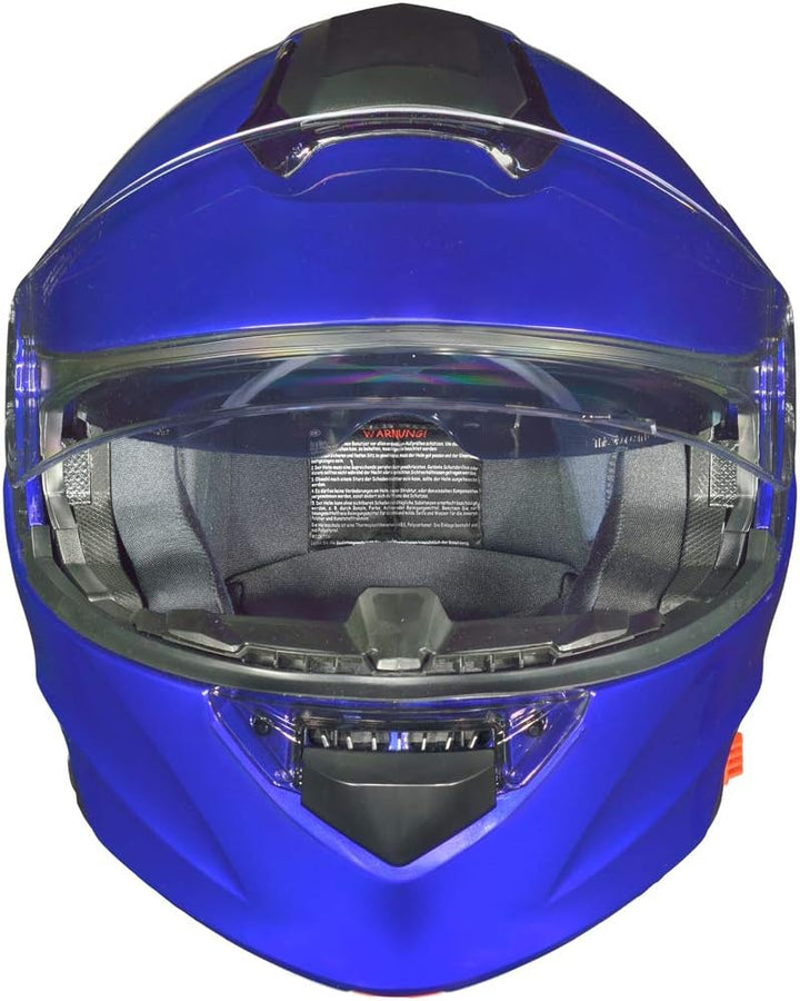 RS-982 Klapphelm Motorradhelm Pinlock Motorrad Modular Roller Conzept Helm Blau XS (53-54), Blau XS