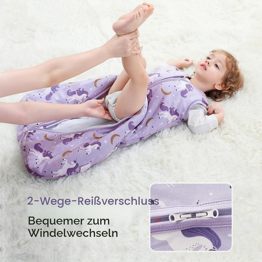 Yoofoss Schlafsack Baby Winter 2.5 Tog - 78cm/6-12 Monate Winterschlafsack Baumwolle Warm Babyschlaf