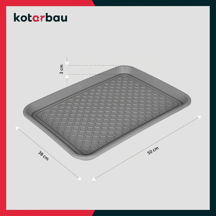 KOTARBAU® Schuhabtropfschale - 38 x 50 cm - Abtropfmatte für nasse Schuhe - Schuhablage für Herbst &amp;